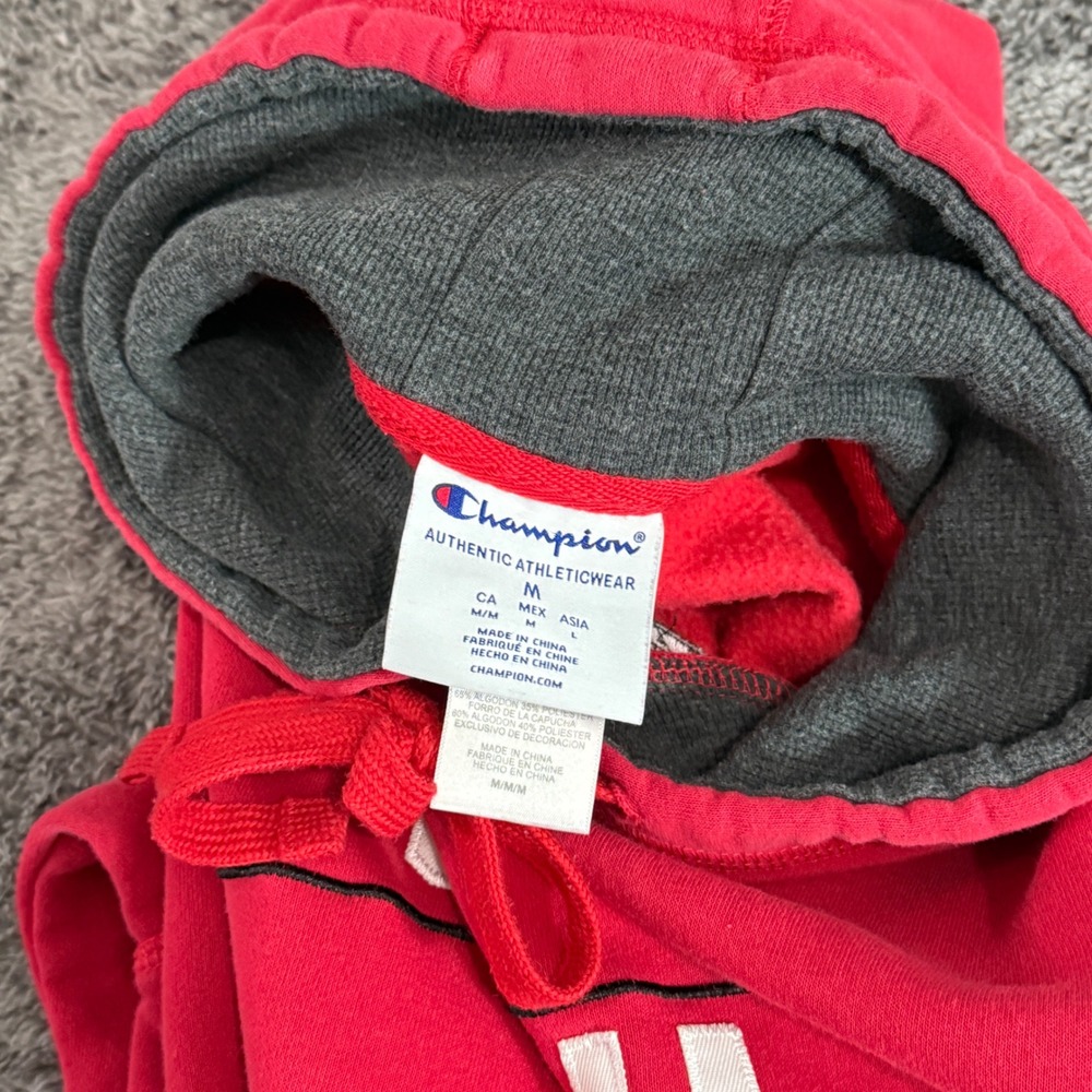 Champion Utah Utes Hoodie Mens Medium Red Collegiate Sweatshirt NCAA Gorpcore - Picture 4 of 7